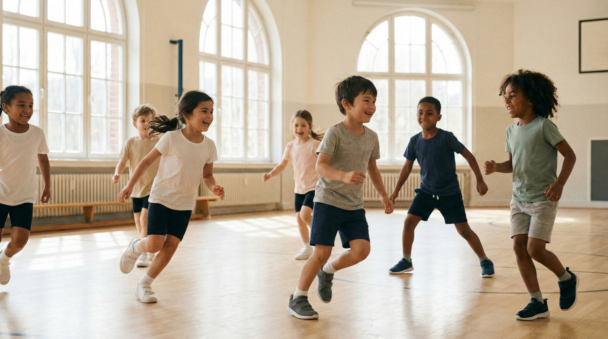 Bambini in movimento in palestra